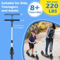 thumbnail image 5 of Infans Folding Kick Scooter Lightweight Sports Scooter for Teens Adult W/Strap 8" Wheel, 5 of 7