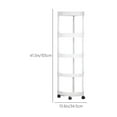 thumbnail image 3 of 5-Tier Rolling Storage Cart - Mobile Corner Shelf Organizer for Bathroom Toiletries, Kitchen Spices & Living Room Snacks, Wheelable Home Storage Rack, 3 of 6
