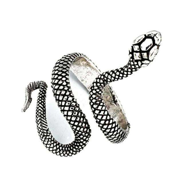 Anillos Vintage chapado personalidad anillo de moda apertura ajustable accesorios populares joyería de los hombres para ropa de fiesta Ropa, zapatos y accesorios Miscelánea Plata/Serpiente Minnieouse AP010555-01