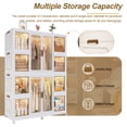 thumbnail image 5 of Holaki Portable Wardrobe Closet Storage Organizer, Kids Wardrobe Closet with Wheels, Collapsible Plastic Baby Wardrobe Storage Cabinet, 12 Magnetic Doors, 12 Cubes & 2 Hanging Rods with 16 Hangers, 5 of 11