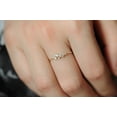 thumbnail image 2 of Anillo de mujer con diamantes irregulares y estrellas bañados en oro de 14 quilates en plata de ley S925, anillo extremadamente fino, 2 of 5