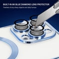 thumbnail image 4 of ShellTech Compatible with iPhone 15 Pro Max Magnetic Clear Case,Luxury Plating Electroplated Transparent Shockproof MagSafe Case with Full Camera Lens Protector for Women Girl Men,Blue, 4 of 5