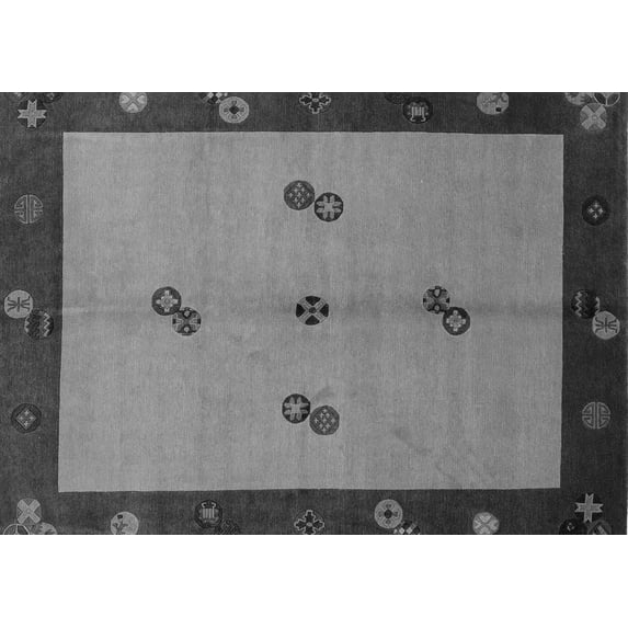 Ahgly Company Indoor Rectangle Abstract Gray Modern Area Rugs, 4' x 6'