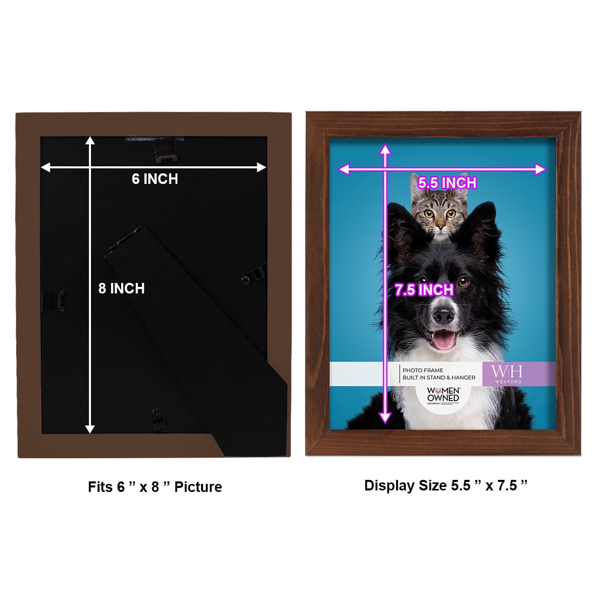 Woodgrain 8 in. x 10 in. Chestnut Picture Frame Set (Set of 4)
