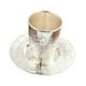 thumbnail image 4 of Taza de café con y platillo con decoración en relieve, copa de cóctel Elías para rituales judíos, Hanukkah, boda, Pascua judía, 4 of 8