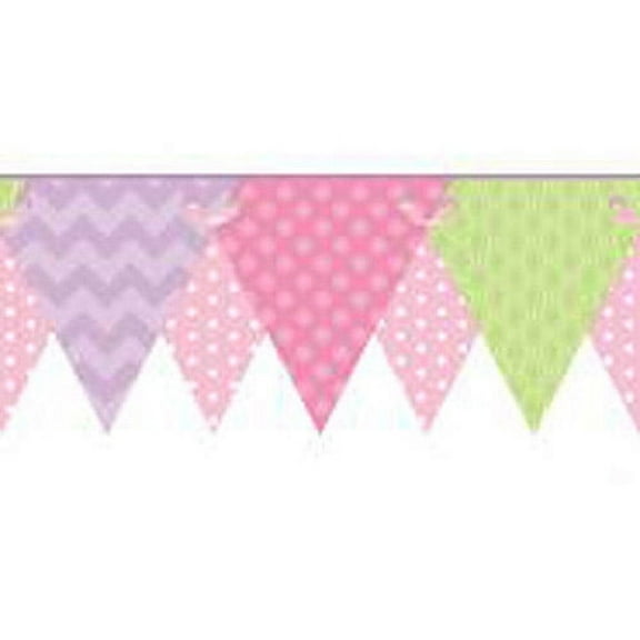 York Wallcoverings Geometric Pennant Removable Wallpaper Border