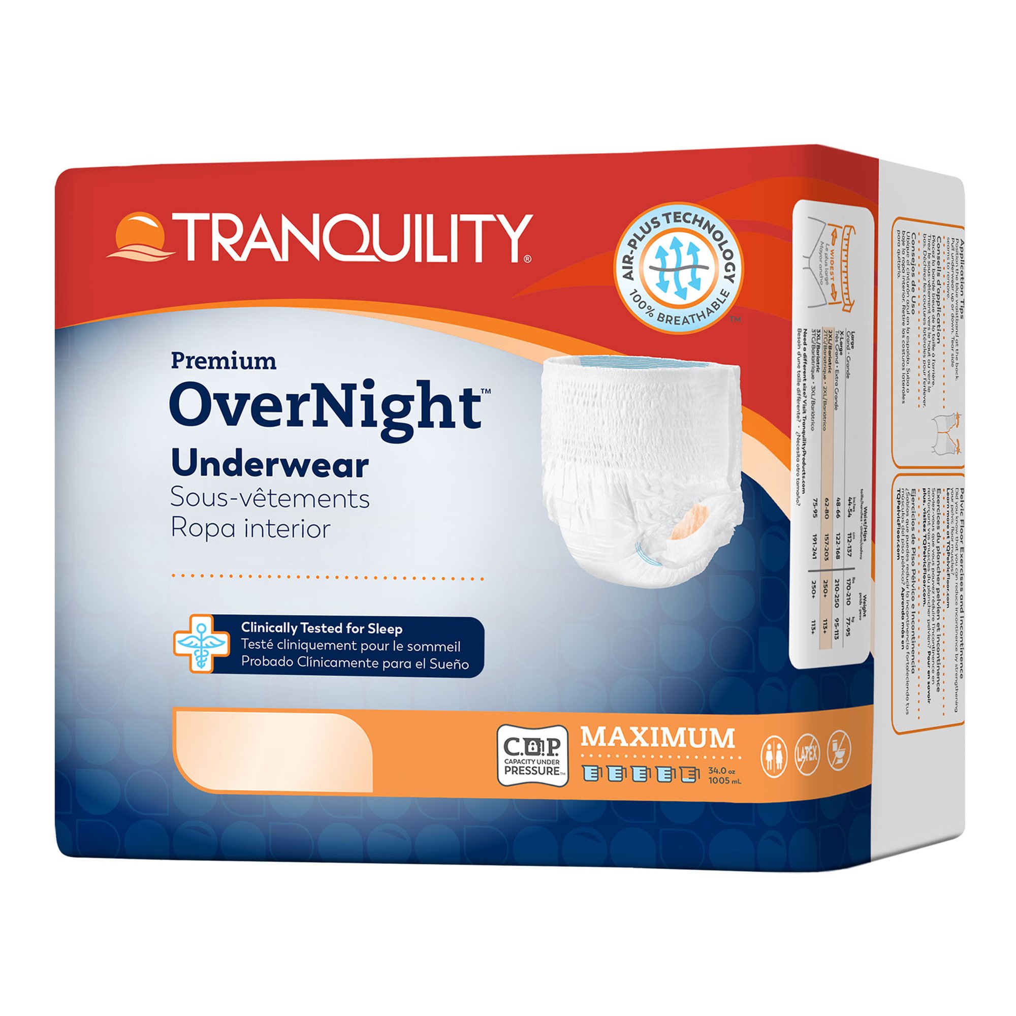 Tranquility Premium OverNight Disposable Absorbent Underwear, X-Large, Maximum Protection, 14 ct Bag - image 2 of 3