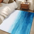 thumbnail image 5 of Blue Gradient Area&nbsp;Rug 4x6ft Ocean Abstract Sea ​​level Waves Modern Art Non-Slip&nbsp;Washable Square&nbsp;Rugs Soft Felt Indoor Floor Mat for Bedroom Kitchen Living Room Bathroom, 5 of 9