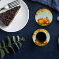 thumbnail image 5 of POGLIP Pumpkin Set of 4 Round Coaster for Drinks, Absorbent Ceramic Stone Coasters Cup Mat with Cork Base for Home Kitchen Room Coffee Table Bar Decor, 5 of 5