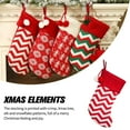 thumbnail image 3 of Matsuzay Bola de pelo de Navidad tejida, medias, calcetines, árbol de Navidad, bolsa Goodie, colgante de boda, colgante, envoltorio, Kits de decoración para fiestas Rizado blanco rojo, 3 of 6