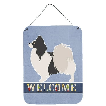 Papillon Welcome Wall or Door Hanging Prints Blue