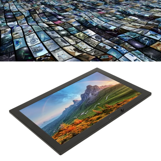 Marco De Fotos Digital LED HD De 17 Pulgadas, ángulo De Visión Amplio De 180 Grados, Admite Tarjetas De Almacenamiento De Hasta 128 GB, Reproductor De Música Y Reproducción De