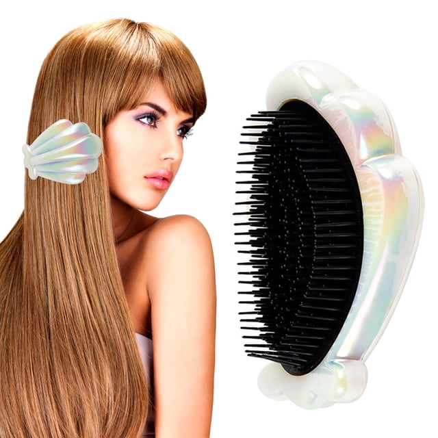 Hair Brush Creative Portable Shell Shape Hair Comb Detangling Brush for Women