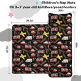 thumbnail image 5 of Fireman and Helicopter Black Pattern Teens Toddler Nap Mat with Pillow, Sleeping Mat Bag for Preschool Daycare 50"x20", 5 of 6