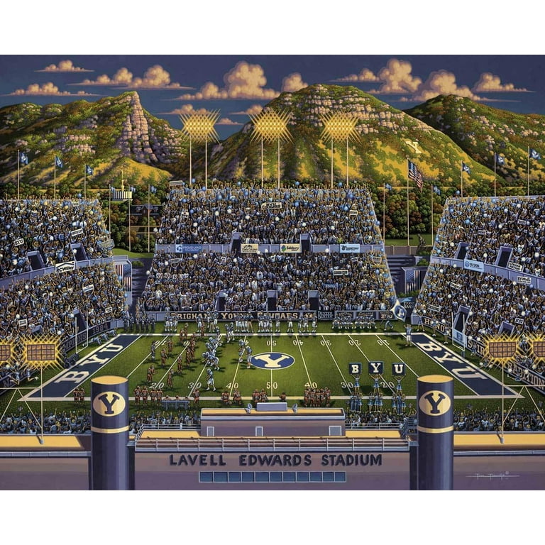 Dowdle Folk Art Jigsaw Puzzle BYU Cougars 500 Piece