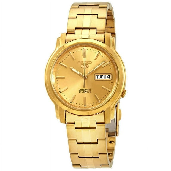Seiko Series 5 Automatic Gold Dial Men's Watch SNKK76K1