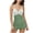 Army Green, variant on Women's One Piece Swimsuits Striped Colorblock Bathing Suit Plunging Neck Pleated Ruffle Hem Swimdress