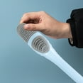 thumbnail image 3 of PureCasa Household Toilet Brushes for Home Bathroom, Toilet Brush Cleaner No Dead Corner with Long Handle & Soft Bristle, Compact Durable Cleaning Brushes Tools, 1PC, Sky Blue, 15.5"x1.8"x1.2", 3 of 6