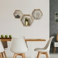 thumbnail image 5 of NEX 3" x 15" Rustic Brown Floating Shelf Set of 3, 5 of 9