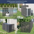 thumbnail image 5 of BELLEZE Privacy Fence Panels for Outside, Wooden Air Conditioner Fence Pool Equipment Generator Trash Can Enclosure Outdoor Fence Panels (2 Panels-Dark Gray), 5 of 7