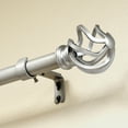thumbnail image 3 of Lumino 1" Nickel Prima Cage Adjustable Single Curtain Rod Set, 42"-120", 3 of 5