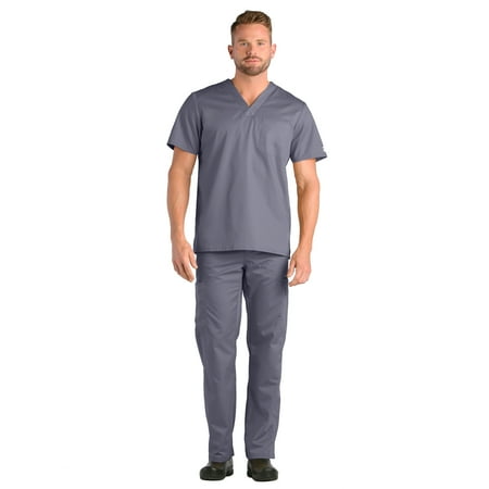 

Maevn EON Men s One Chest Pocket V-Nect Top & Men s Half Elastic 8-Pocket Cargo Scrub Pant Set