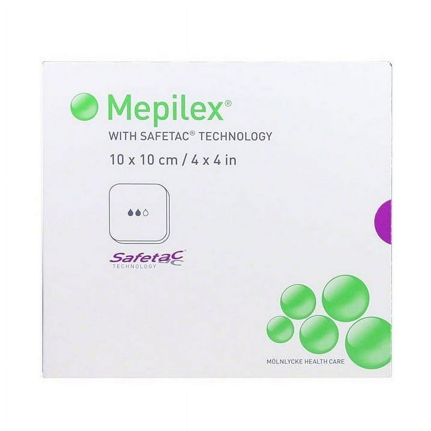 Mepilex Silicone Foam Dressing 4x4” Square Sterile | 25 Ct Absorbent Mepilex Border Foam Dressing | Waterproof Dressing for Wounds | Hydro Bandaids