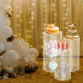 thumbnail image 6 of 3Pcs Clear Cylinder Pedestal Stands for Party, Thickened PVC Pedestal Display Stand Acrylic Column Tables Display Plinth Pillars for Wedding, Birthday, Event Decoration, 6 of 16