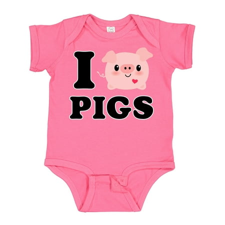 

Inktastic I Love Pigs Gift Baby Boy or Baby Girl Bodysuit
