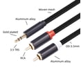 thumbnail image 4 of Paquete de 2 cables Smithok de 3,5 mm a RCA 1/8 macho a macho de 3 m, color negro, 4 of 7