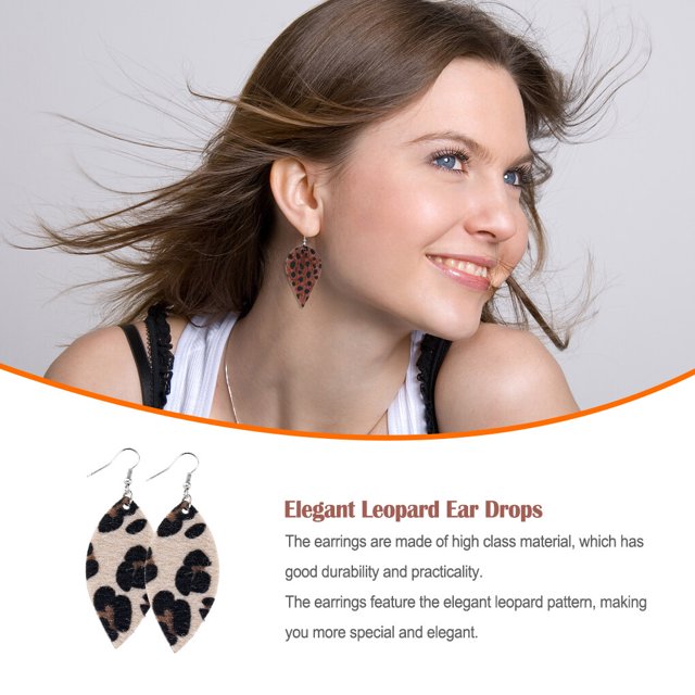 pitrice Leopard Print Earrings Charming Fashion Accessory Female Jewelry Adornment Dual-sided Water Drop Ear Dangles Birthday Gift Type 13