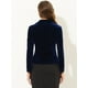 thumbnail image 4 of INSPIRE CHIC Blazer con solapa con muescas para mujer, manga larga, para oficina, negocios, con botones, de terciopelo Azul oscuro S, 4 of 5