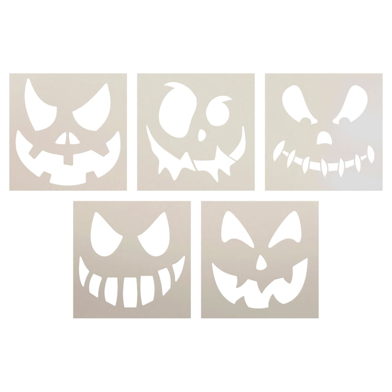 Scary Jack O Lantern Face Stencils