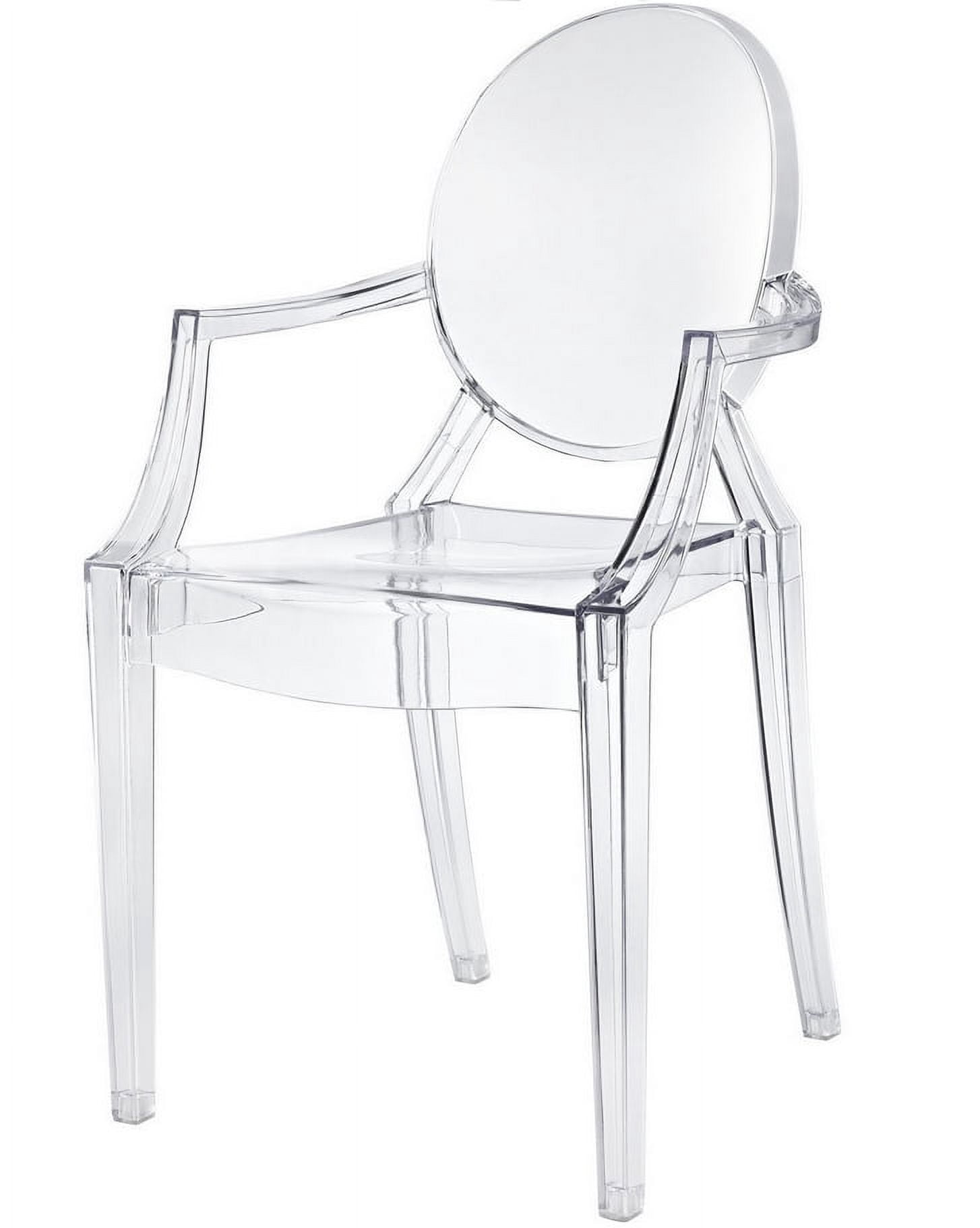 Chair - Phantom Resin w/Arms - Clear (4/Box)