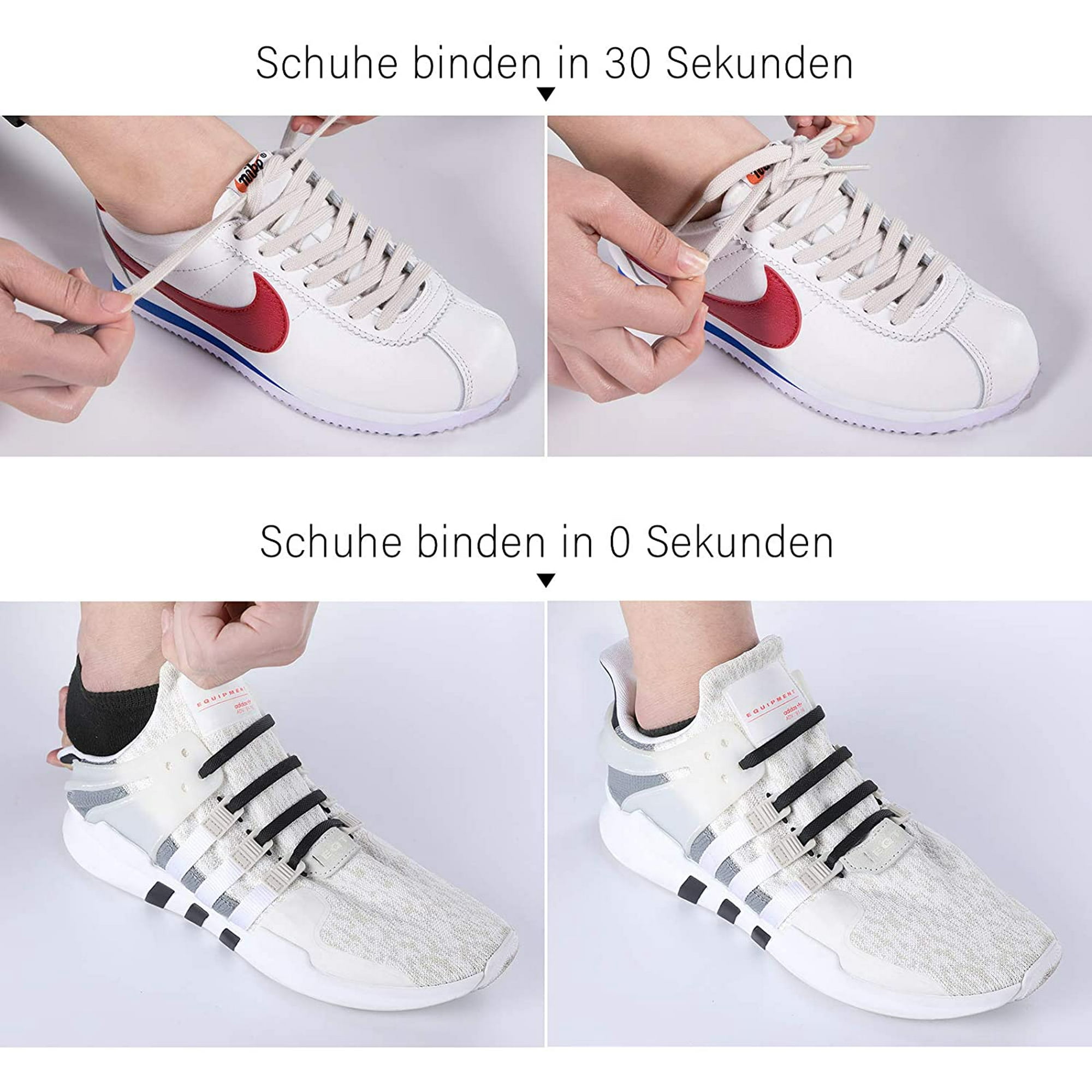 Lacets Élastiques Sans Cravate, avec Fermeture Magnétique à Lacets