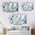 thumbnail image 4 of Designart "Whirlwind in Blue and Cream IV" Abstract Shapes Wall Art Set Of 3 - Blue Shapes Gallery Wall Set For Home Decor, 4 of 7