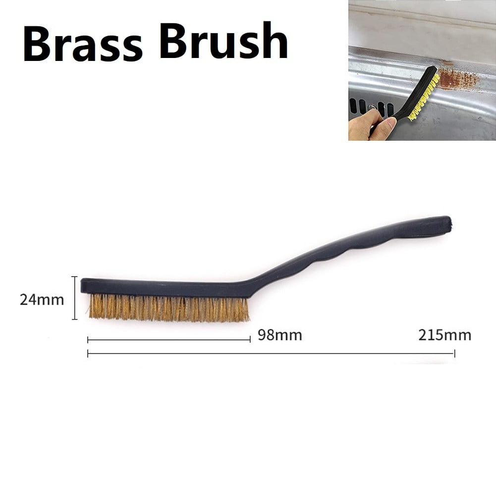 Small Wire Brush Set - Brass/ Stainless Steel/ Nylon Brushes for Cleaning  Rust R