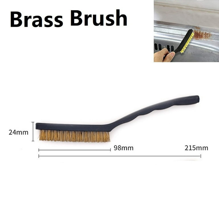 Mini Wire Brush Brass Nylon & Steel Brushes Rust Remover Cleaning