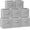 Gray, variant on Storage cube - 11-inch heavy-duty fabric storage box, suitable for shelf closets, cube organizer - 8 packs foldable