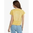 thumbnail image 4 of Roxy Women's Sun Lines Oversized Relaxed Fit Boyfriend Tee T-Shirt in Mustard (X-Small, Mustared), 4 of 8