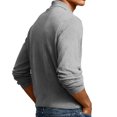 thumbnail image 5 of Fgvctg Mens Sweatshirts Textured Stand Collar Corduroy Sweatshirts Quarter Zip Oversized Pullover Shirts Long Sleeve Loose Spring Tops Gray 4XL, 5 of 5