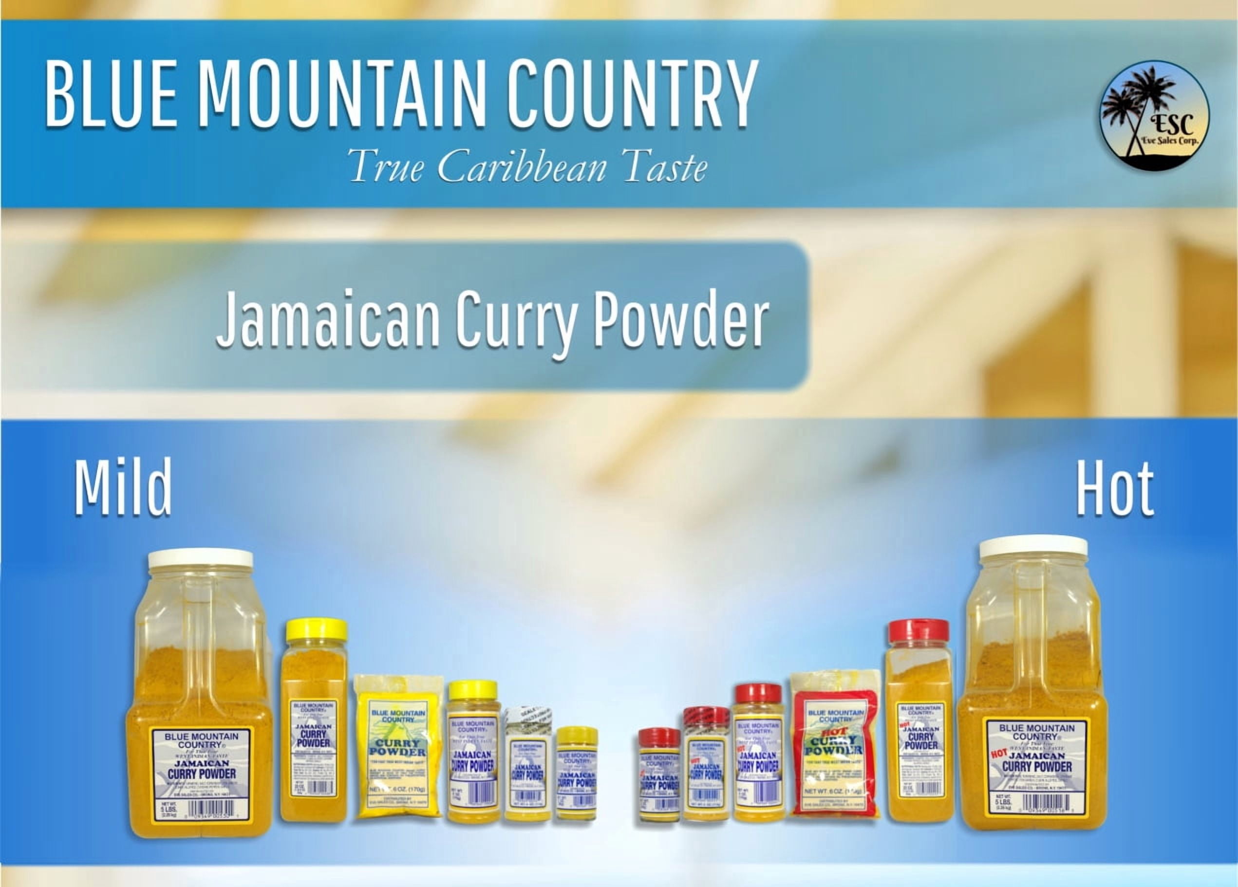 Blue Mountain Country Jamaican Hot Curry Powder | True West Indian Taste | 5 LB