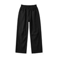 thumbnail image 5 of ClodeEU Women's Linen Elaist Waisted Wide Leg Pants, Casual Breathable Trousers with Pockets Black,Women's Plus L, 5 of 5