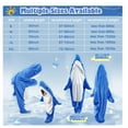 thumbnail image 4 of Shark Onesie Shark Blanket, M Size Flannel Blanket Hoodie Wearable Blanket Halloween Costumes for Cosplay, Cartoon Throw Blankets Shark Sleeping Bag Blanket Halloween Blanket Christmas Blanket, 4 of 6