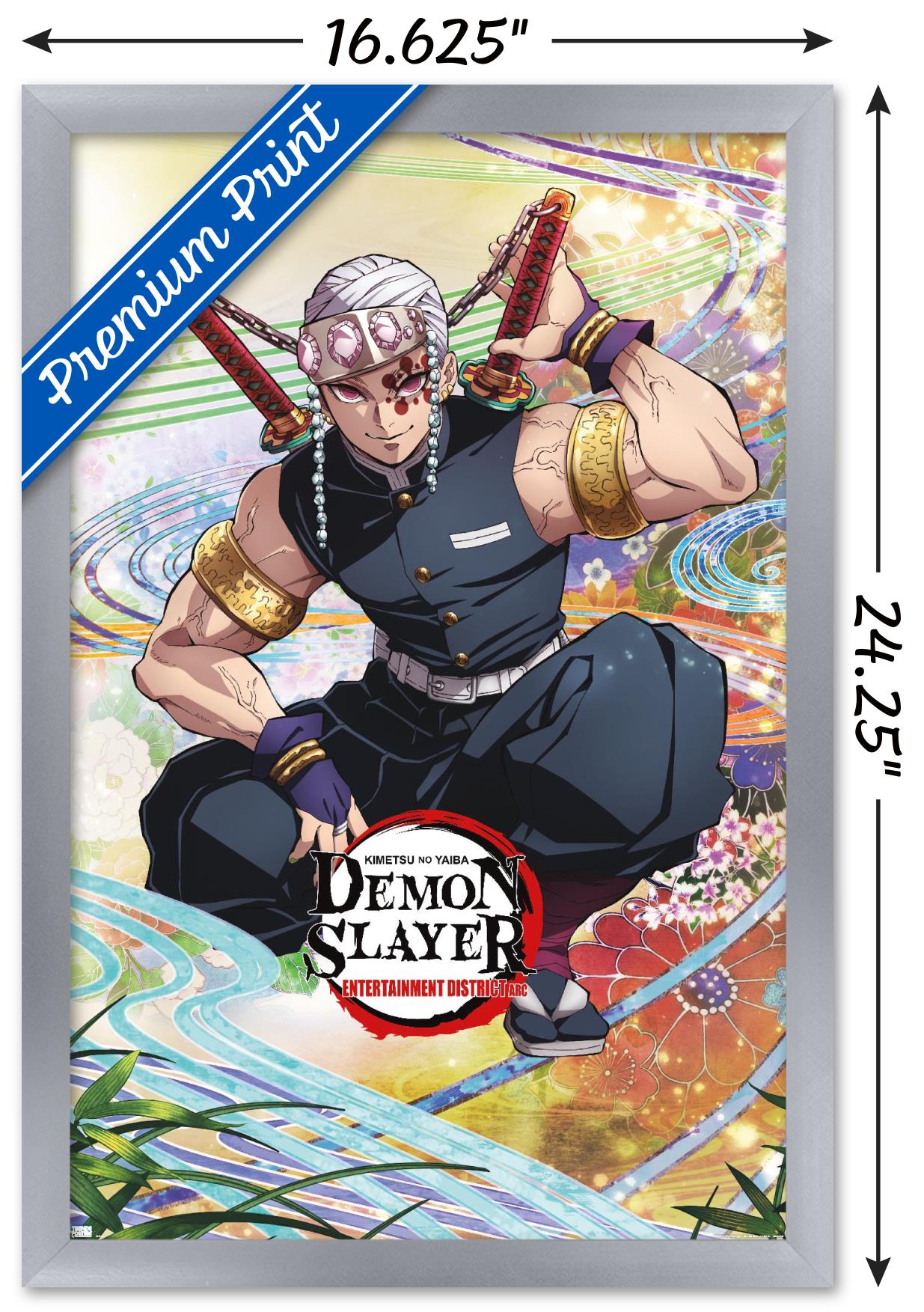Demon Slayer - Tengen Uzui One Sheet Wall Poster, 14.725" x 22.375" Framed