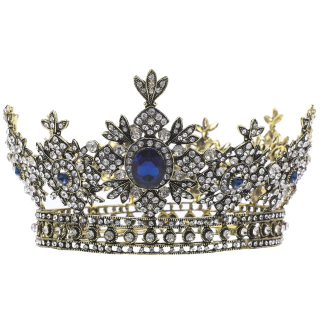 MasteelfCA 1Pc European Retro Crown Headdress Wedding Party Decor Crown Photo Prop