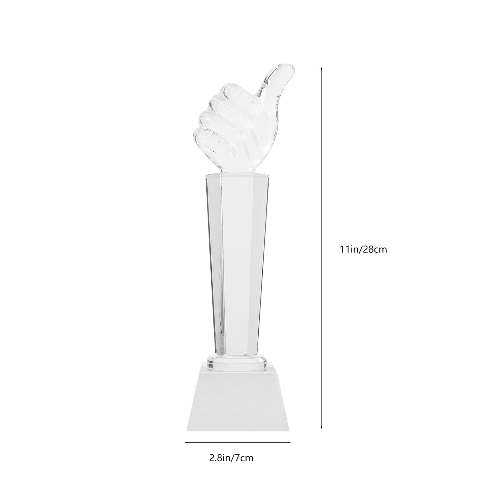 RENACLIPY Clear Crystal Trophy Award Cup for Office, Party, Event Display - Elegant Recognition Prize and Decorative