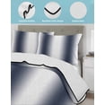 thumbnail image 4 of Quilts Full Size, Navy Blue Ombre Soft Comforter Bedding Set for Bed, Farmhouse Modern Art Lightweight Quilted Bedspread with Pillow Cover(2 Pieces) for All Season, 78x90 Inch, 4 of 6