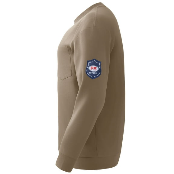 KFFKFF Flame-Resistant Men's Long Sleeve Shirt, Lightweight 7 oz Breathable Cotton, Fire-Resistant Workwear with Pre-shrunk Fabric and Pocket, Ideal for Welders and Electricians, Gray 2XL