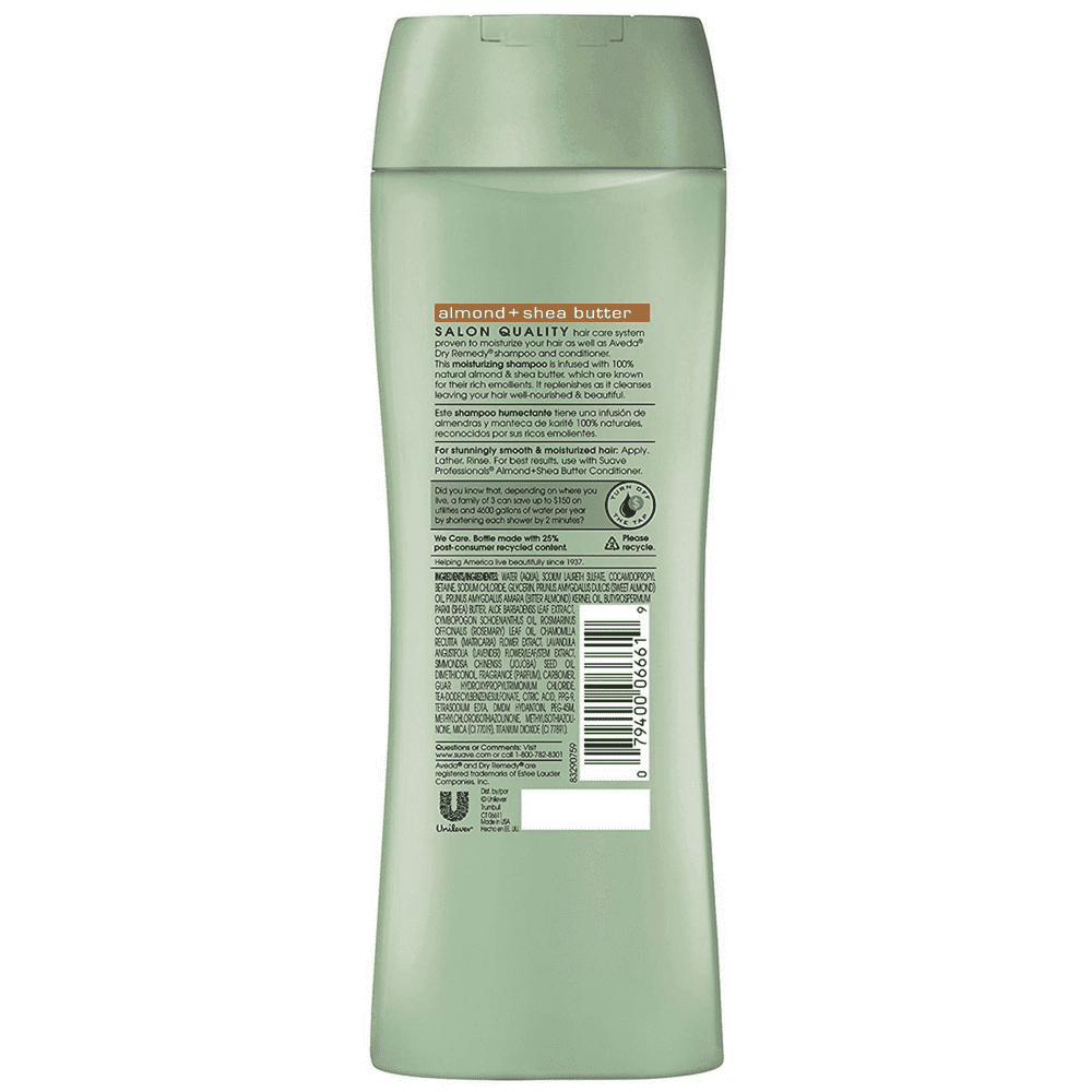 Suave Professionals Shampoo Almond & Shea Butter 12.60 oz (Pack of 3)